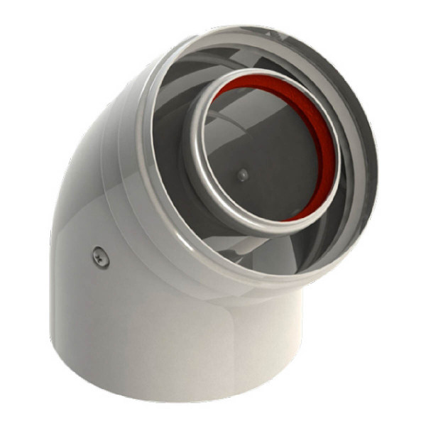 Отвод (алюм.), коаксиальный 45° 60/100 protherm