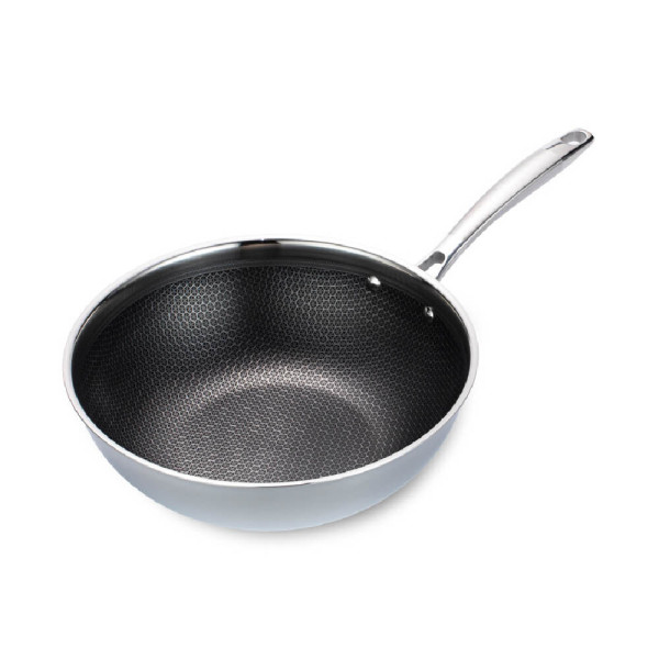 Tigaie din inox 30cm mr-1224-30  wok profesionala