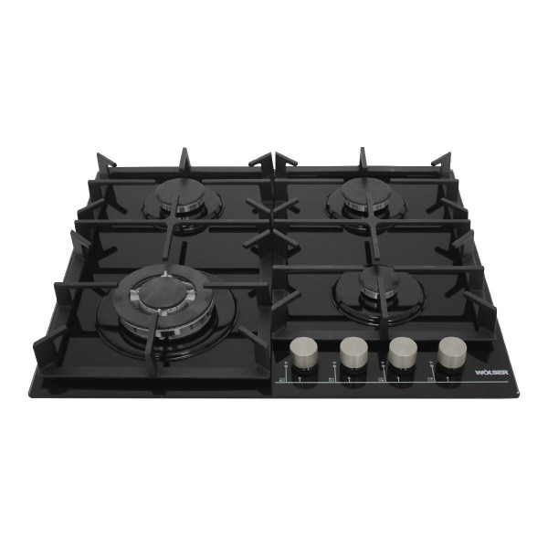 Газовая варочная поверхность  wl-kf 6400 black glass ffd