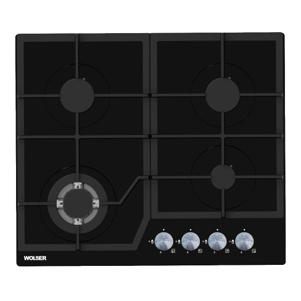 Варочная газовая поверхность wolser  wl-6400 gbn q black