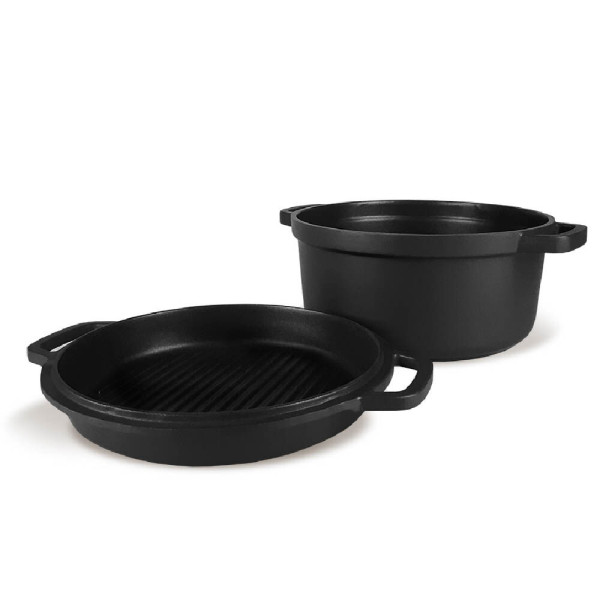 Cazan cu capac-gril mr-4124 24cm 4,5l