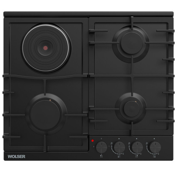 Plita combinata incorporabila wolser wl-brd 603g1el black en ffd