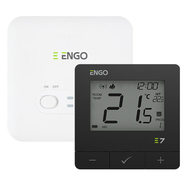 Termostat engo e7-rfb, fără fir, programabil, black