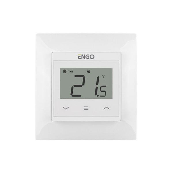 Termostat inteligent engo e55-w, 55x55(încastrat în perete), programabil, prin wi-fi, white