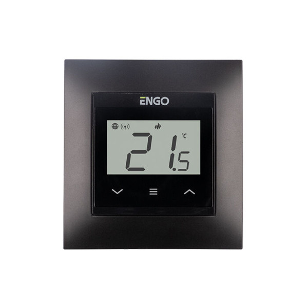 Termostat inteligent engo e55-b, 55x55 (încastrat în perete), programabil, prin wi-fi, black