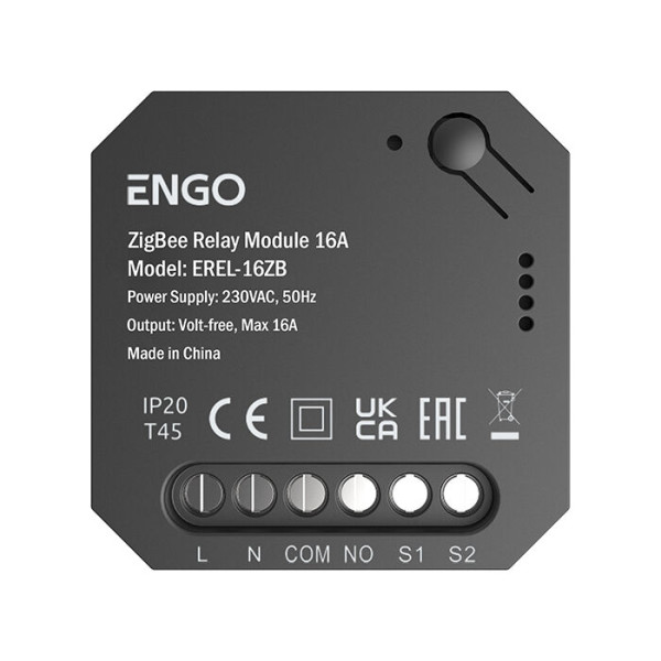 Releu inteligent engo erel-16zb, zigbee, 16a, no-com