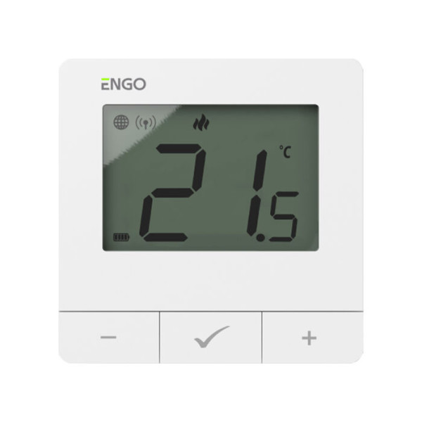 Термостат engo e25-batw через интернет zigbee/wireless с батареями, white