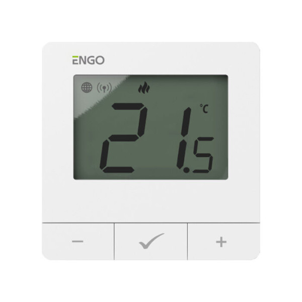 Termostat engo e25-230w prin internet zigbee/wireless, 230v, white