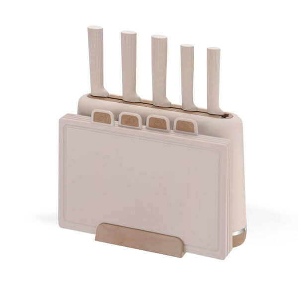 Set de cutite 5 ob.+set tocatoare 4 ob. mr-1412 beige